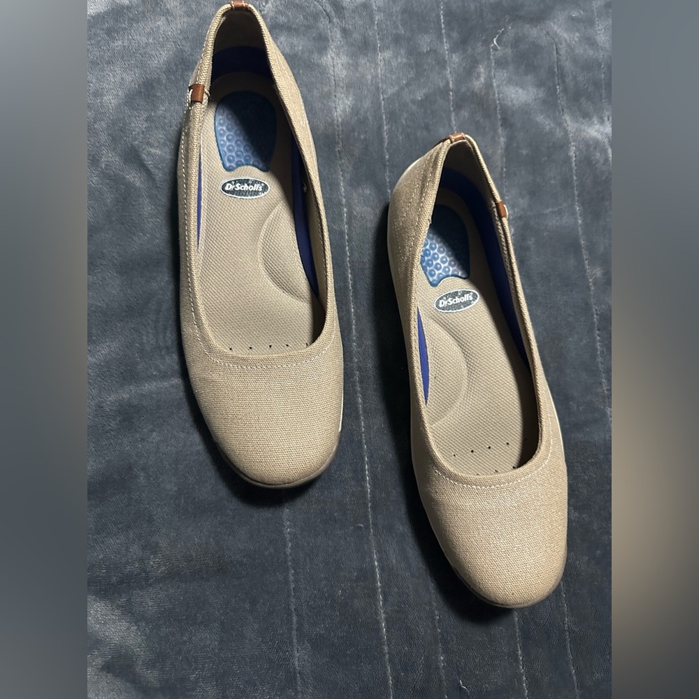 Dr Scholls gold ballet flats sz 10